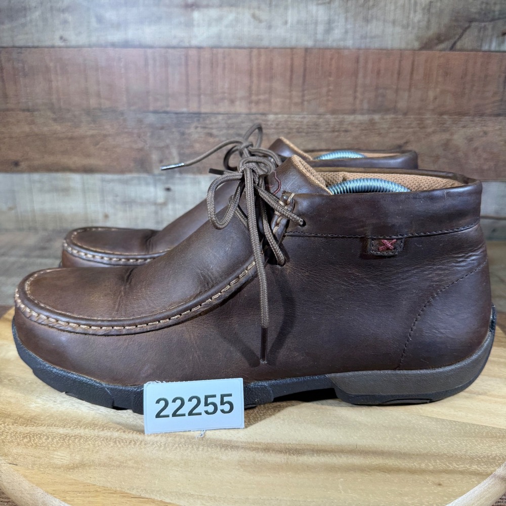 Twisted X Driving Mocs Mens 10W Wide Brown MDMST01 Steel Toe Work Safety Shoes